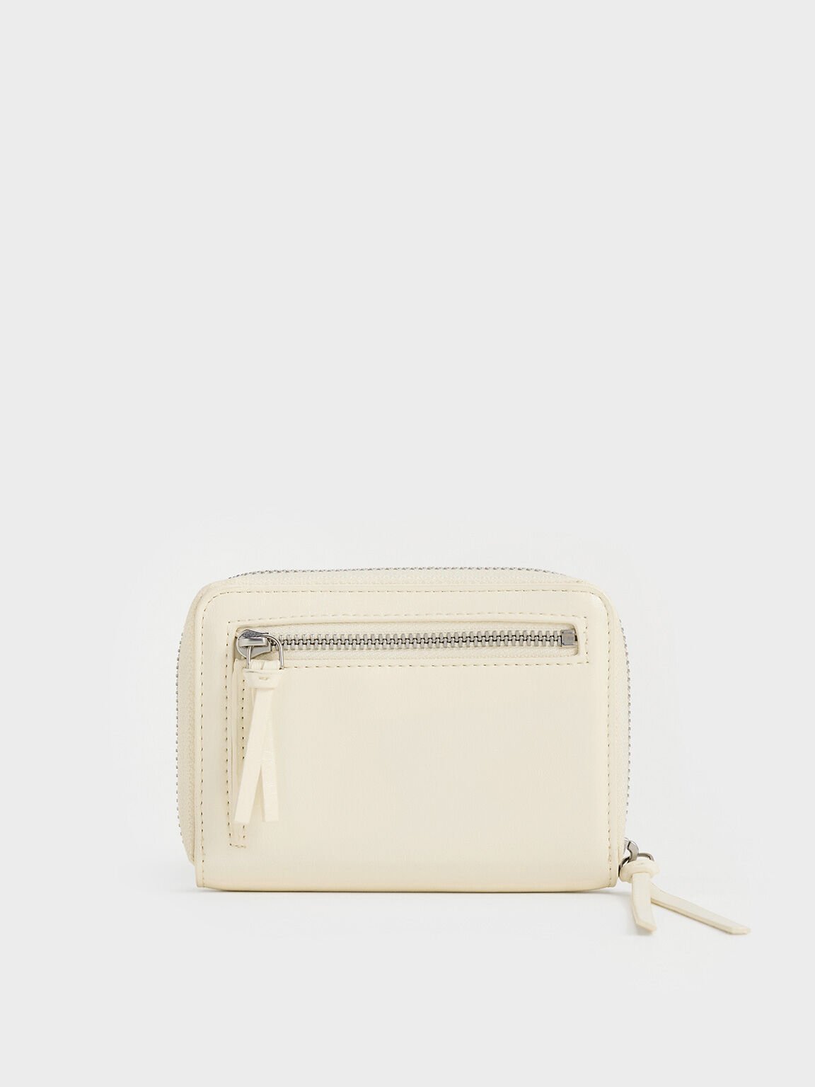 Cartera Xylia con cremallera, Crema, hi-res