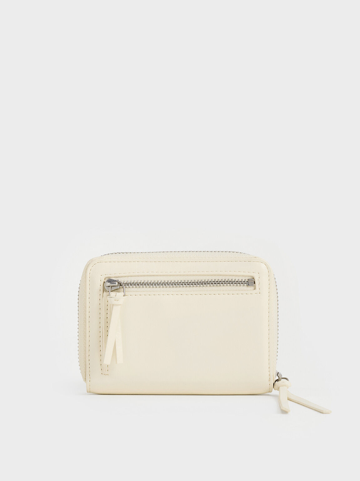 Cartera Xylia con cremallera, Crema, hi-res