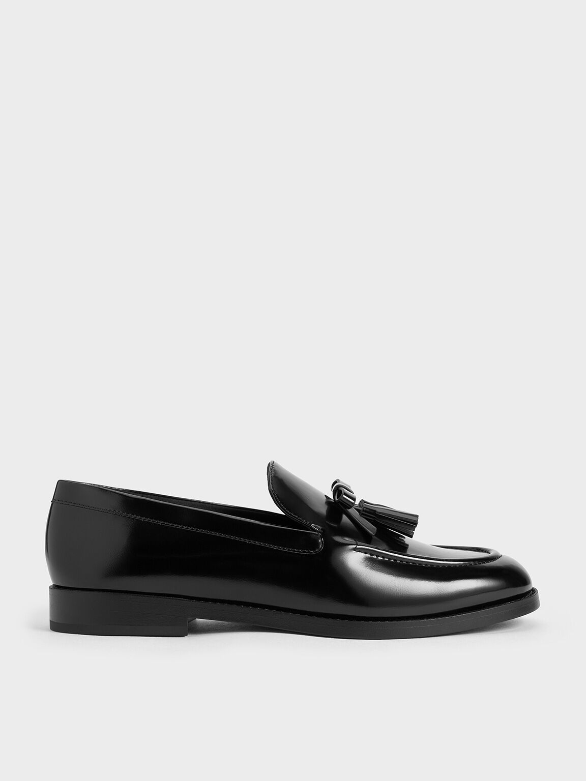 Bow Tassel Loafers, Black Box, hi-res