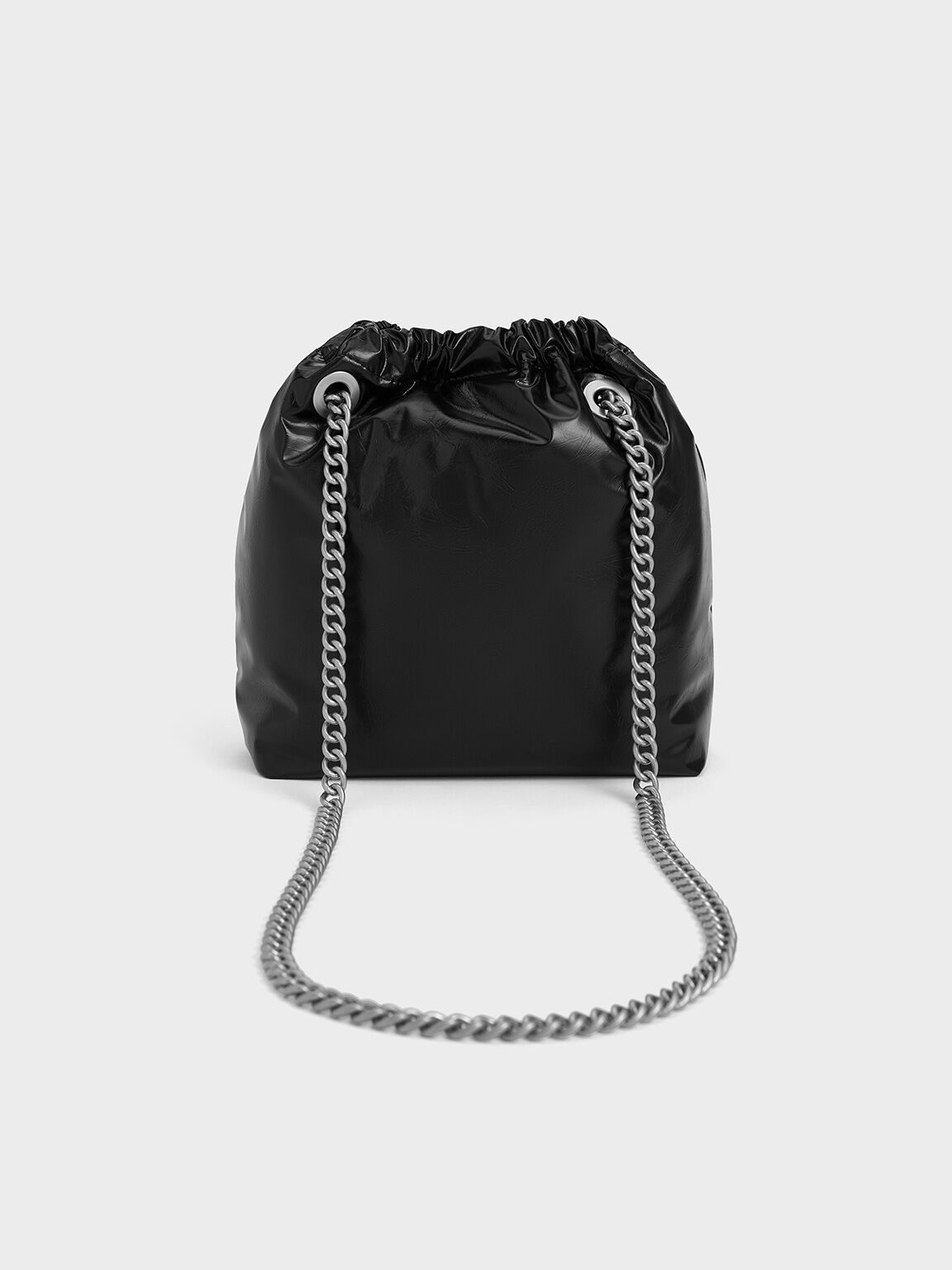 Bolso tote Caia con asa de cadena, Noir, hi-res