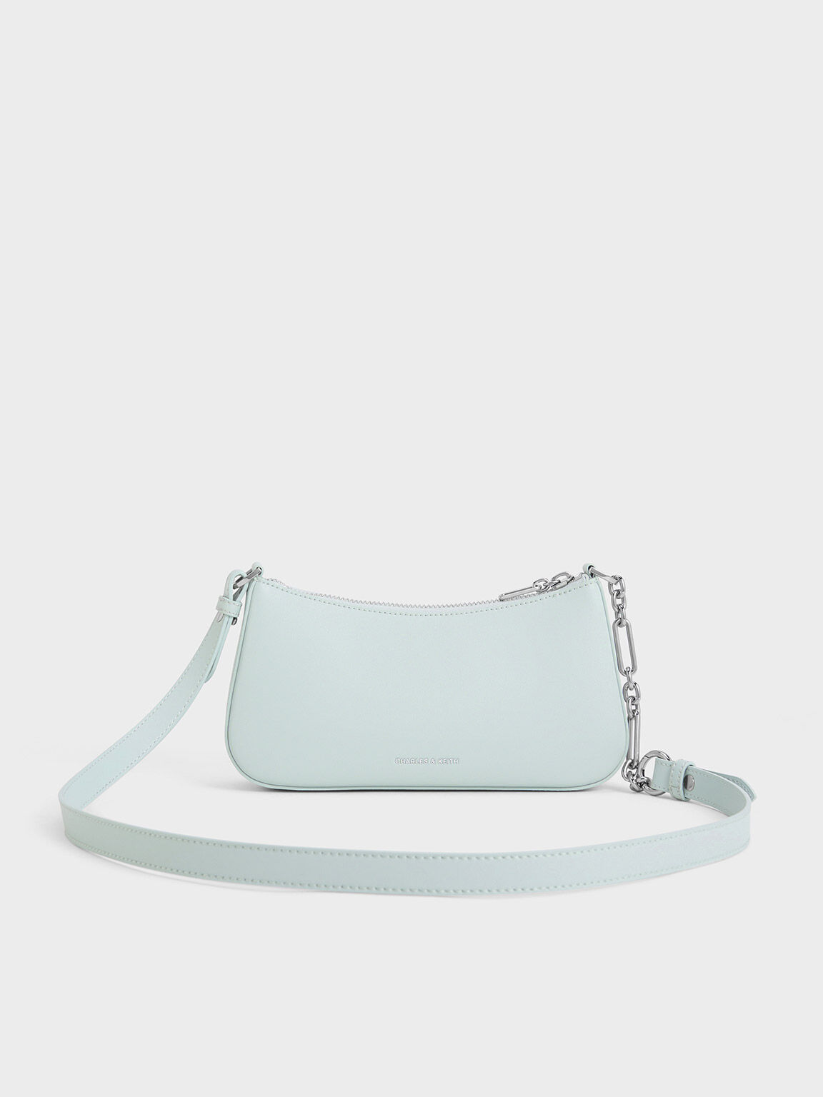 Chain-Strap Shoulder Bag, Sage Green, hi-res