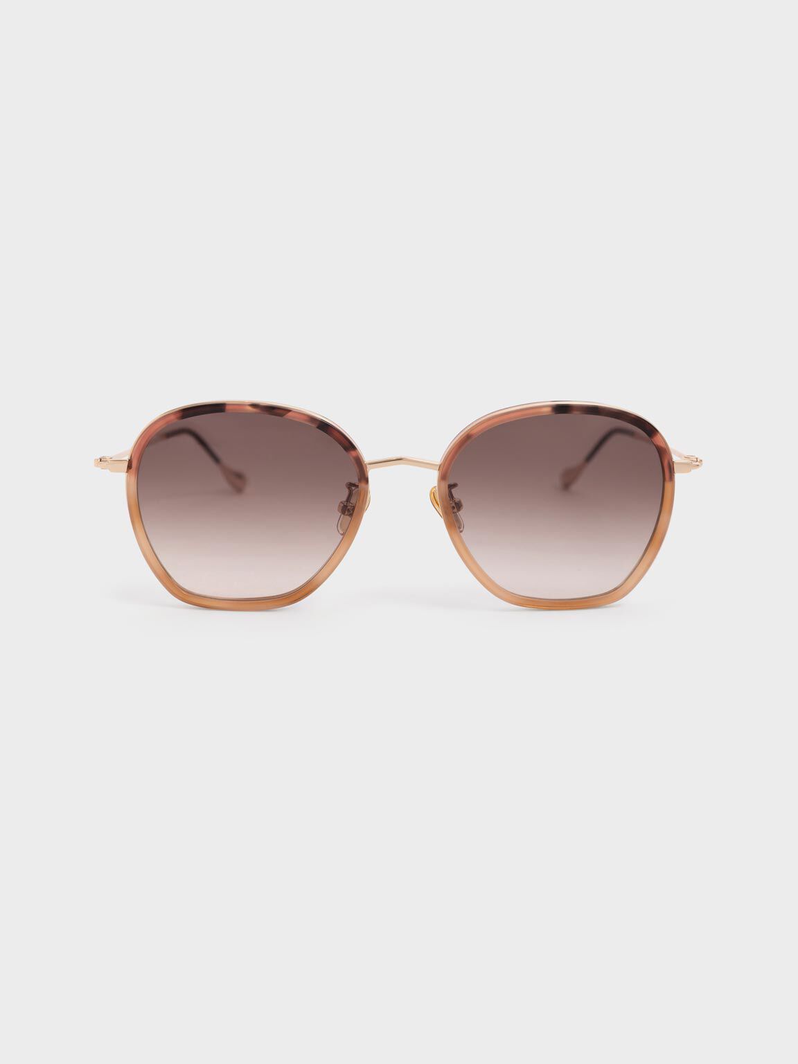 Pink LU Acetate Sunglasses Wire-Frame - Recycled & CHARLES KEITH