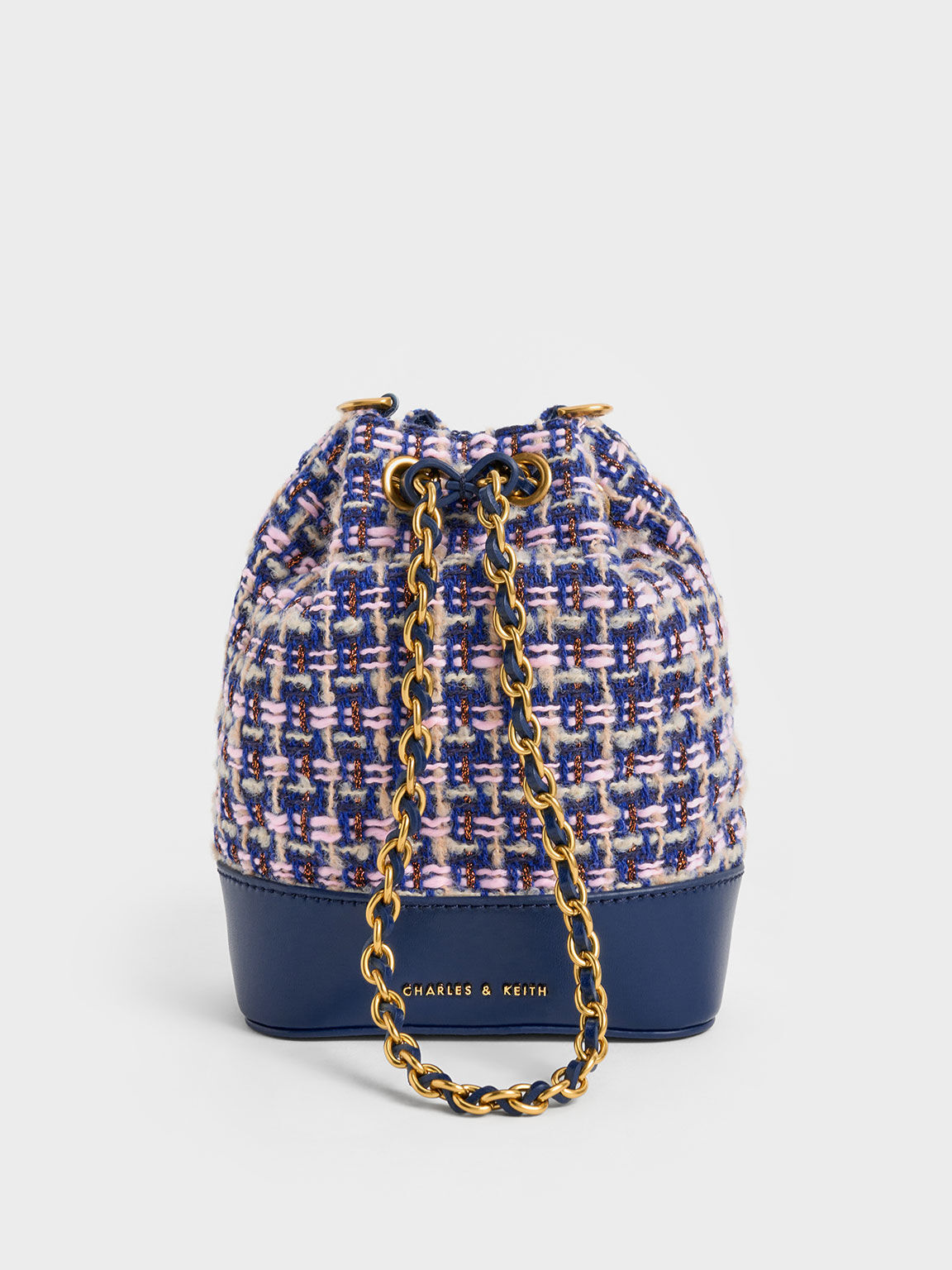 Dancer Tweed Drawstring Bucket Bag