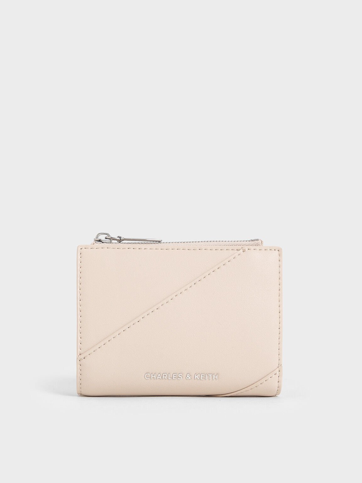 Cartera trin con bordes de punto, Oat, hi-res