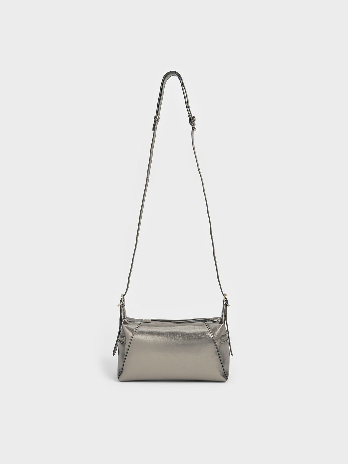 Bolso hobo Xylia metalizado, Estaño, hi-res