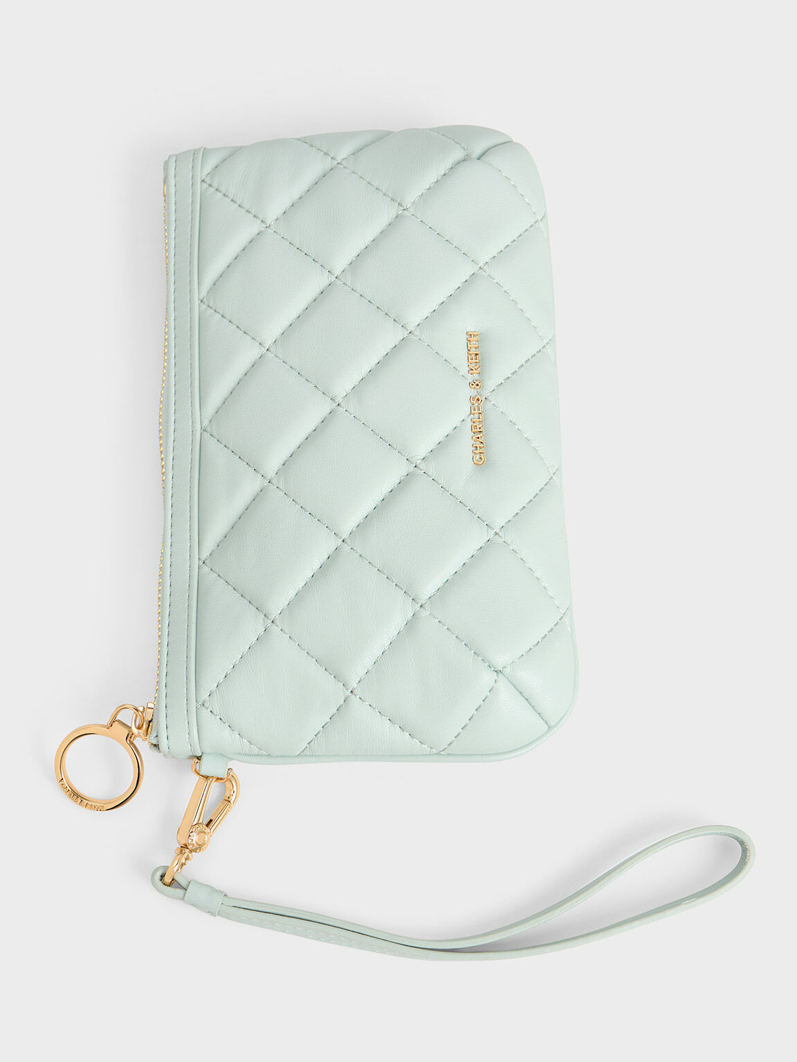 Cressida Quilted Wristlet, Sage Green, hi-res