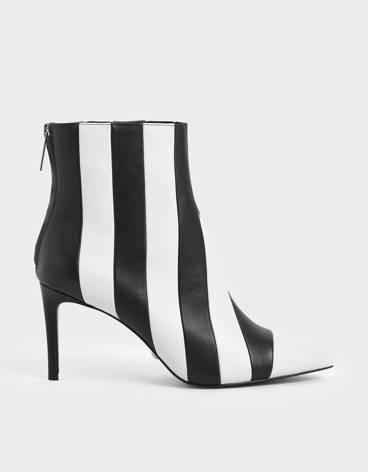 Multi Two-Tone Leather Striped Ankle 