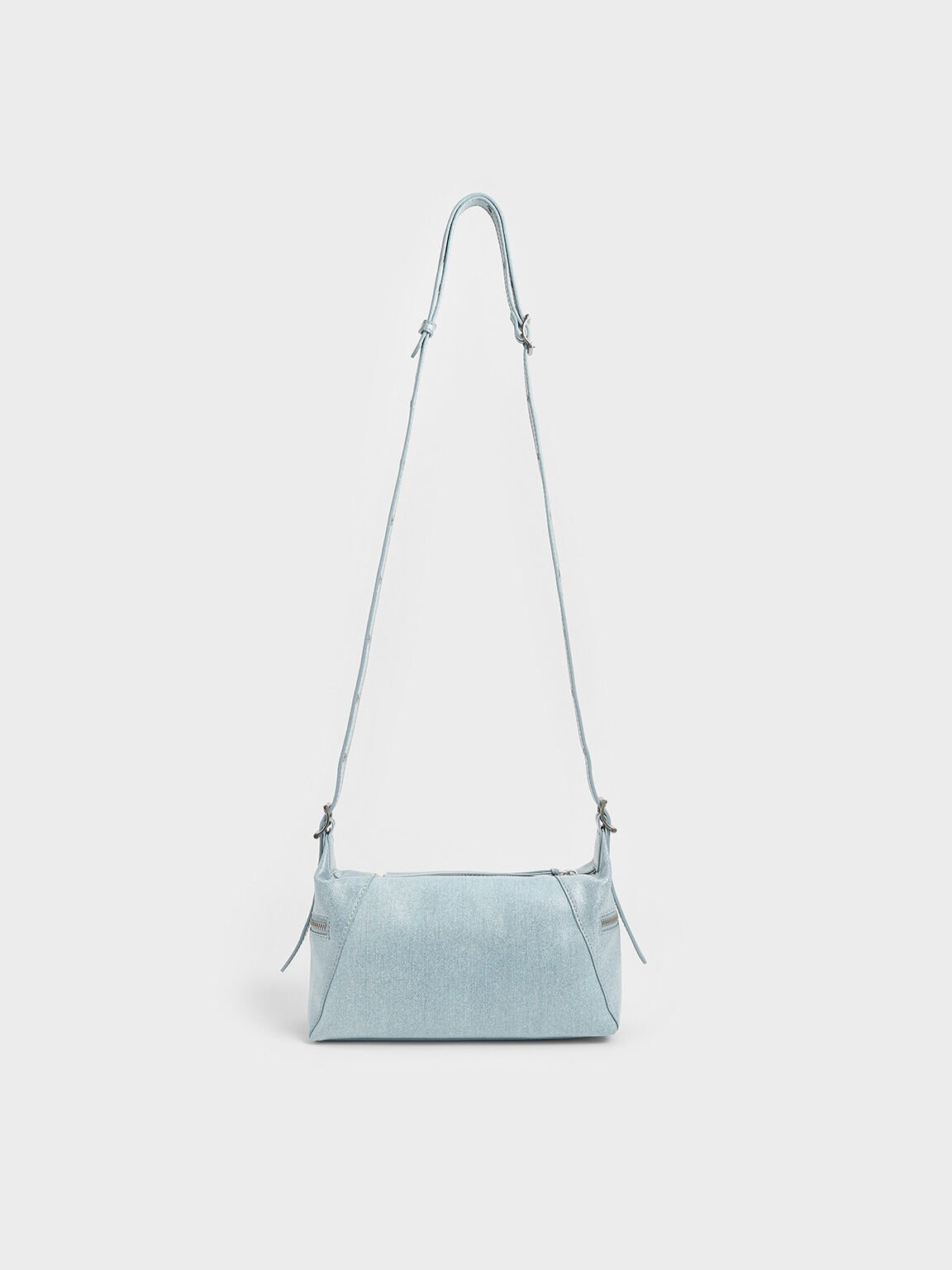 Sac hobo en denim Xylia, Bleu Denim, hi-res