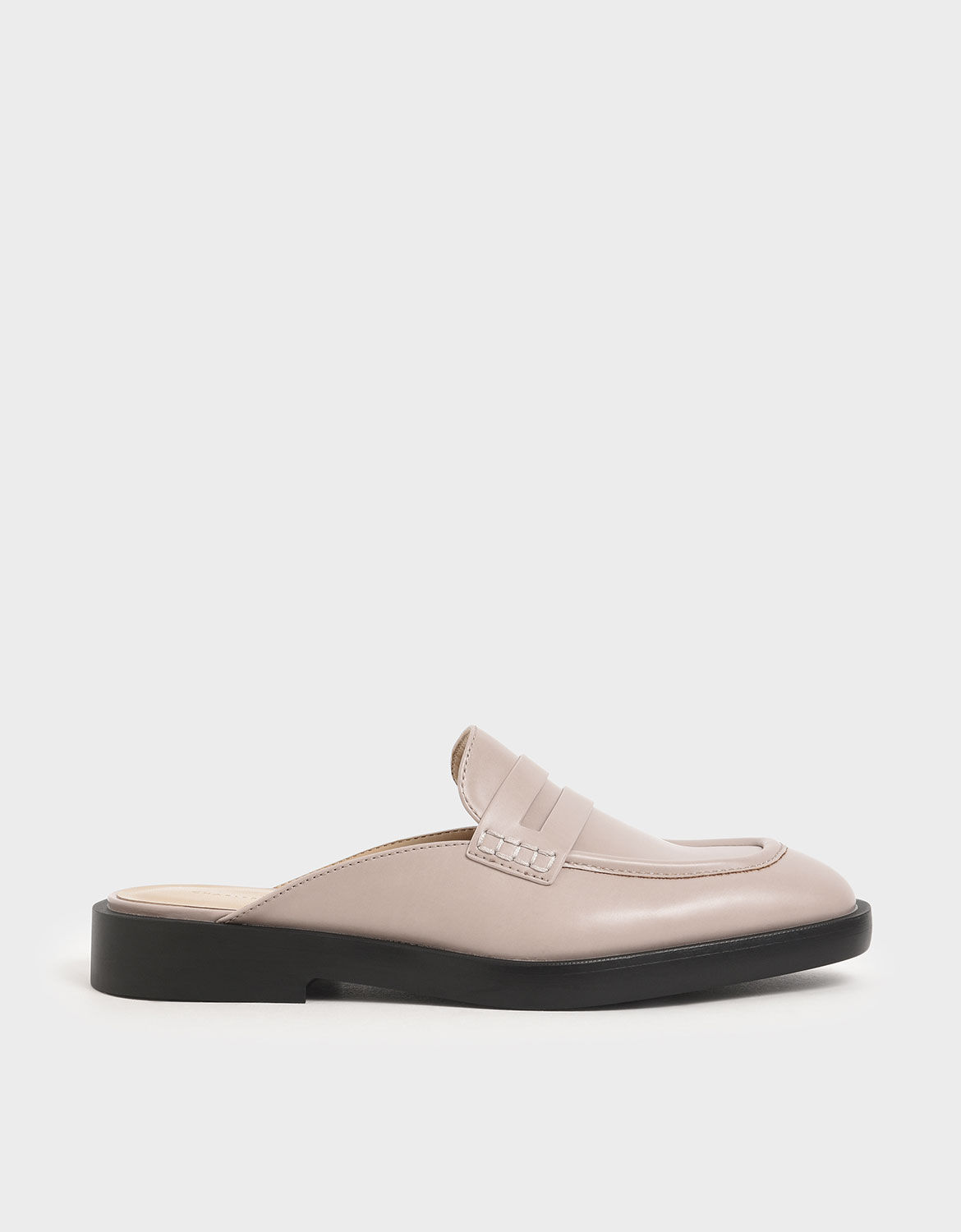 Mauve Penny Loafer Mules | CHARLES 