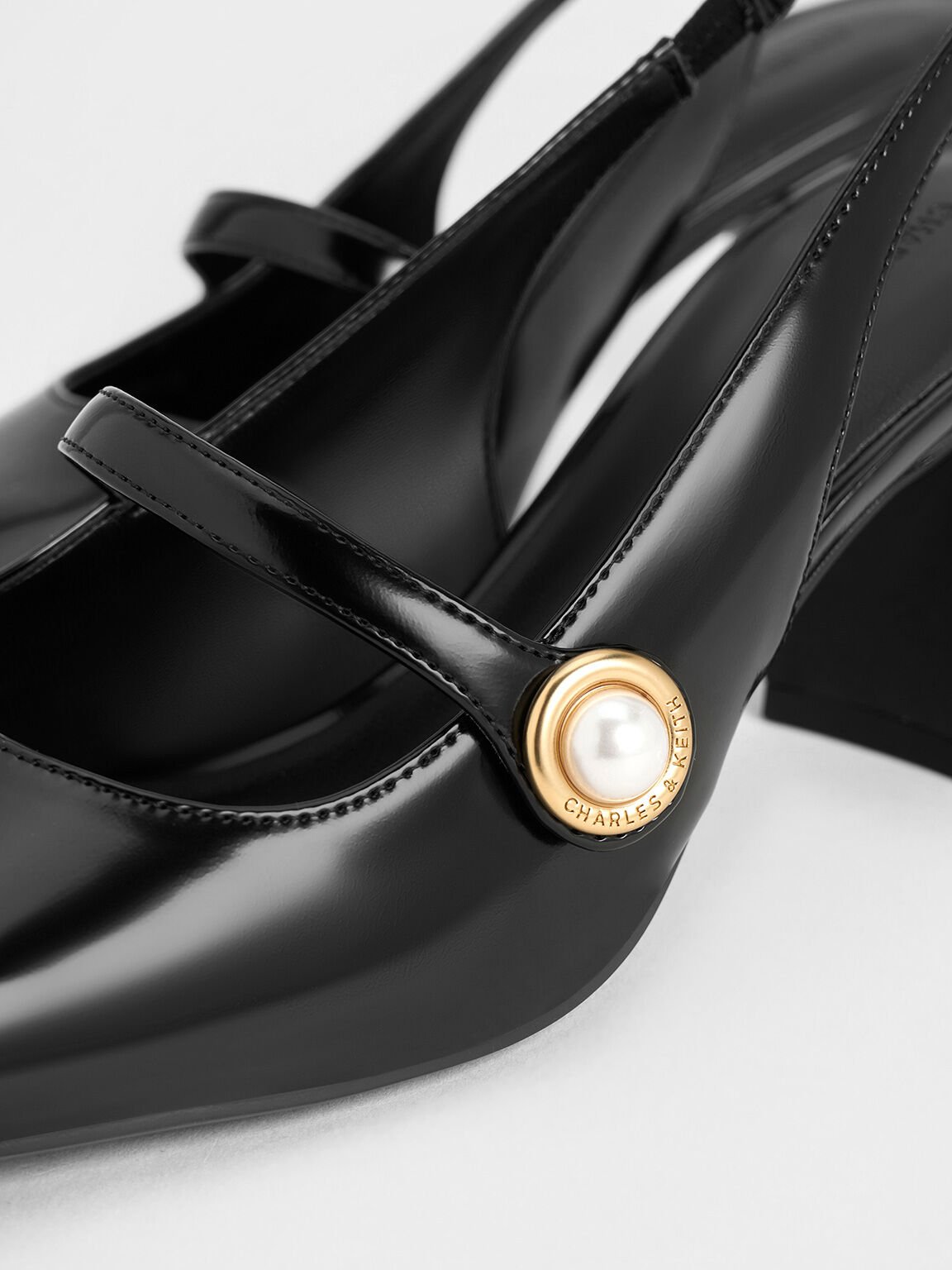 Pearl-Accent Mary Jane Pumps, Black Box, hi-res