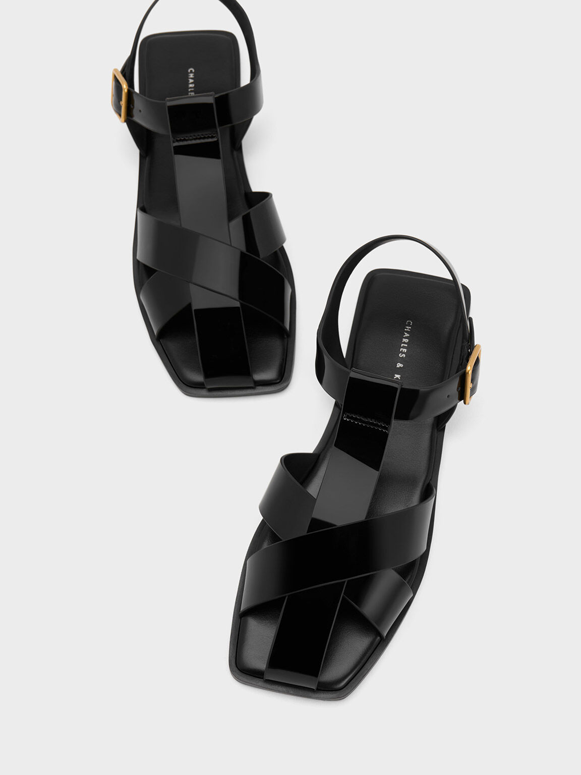 FLAT CROSSED LEATHER SANDALS | Leather, Leather sandals, Sandals