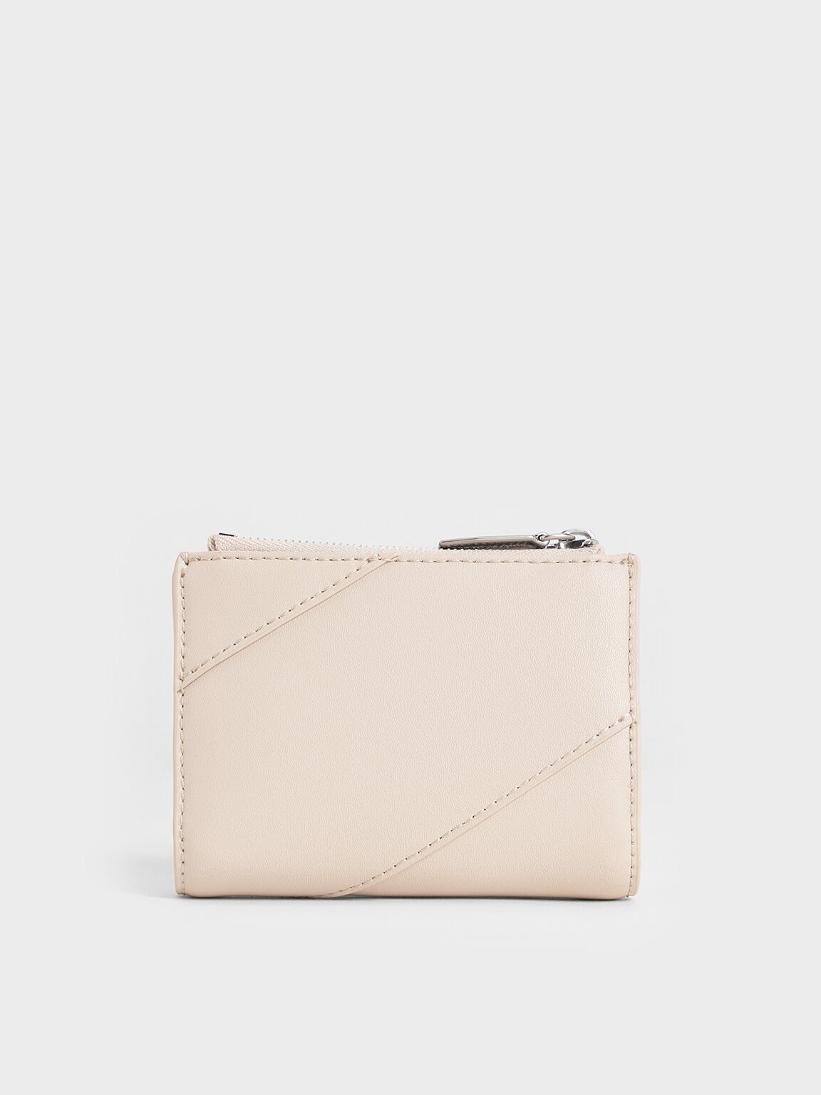 Cartera trin con bordes de punto, Oat, hi-res