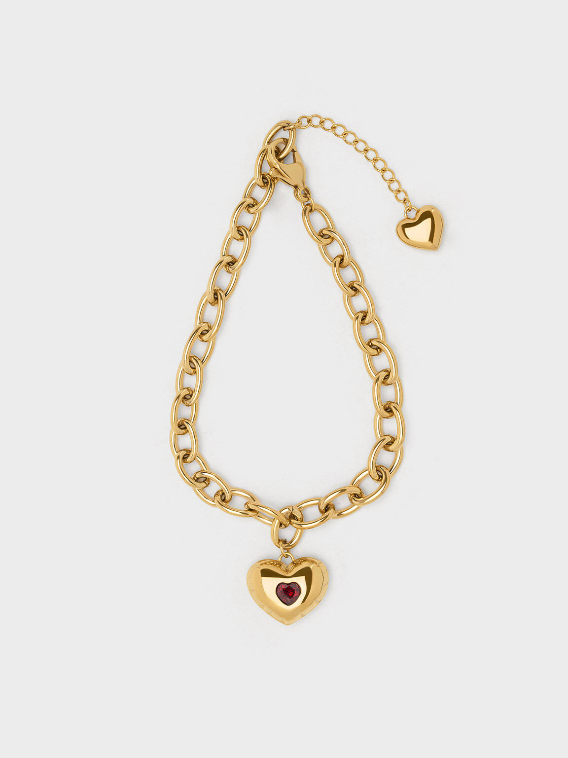 Rose Gold Annalise Clover Heart Necklace - CHARLES & KEITH US