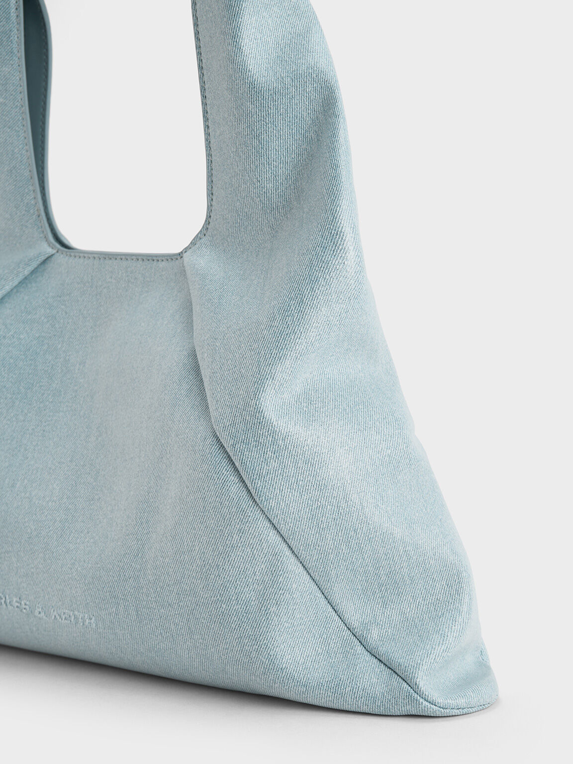 Sac hobo souple en denim Bosie, Bleu Denim, hi-res