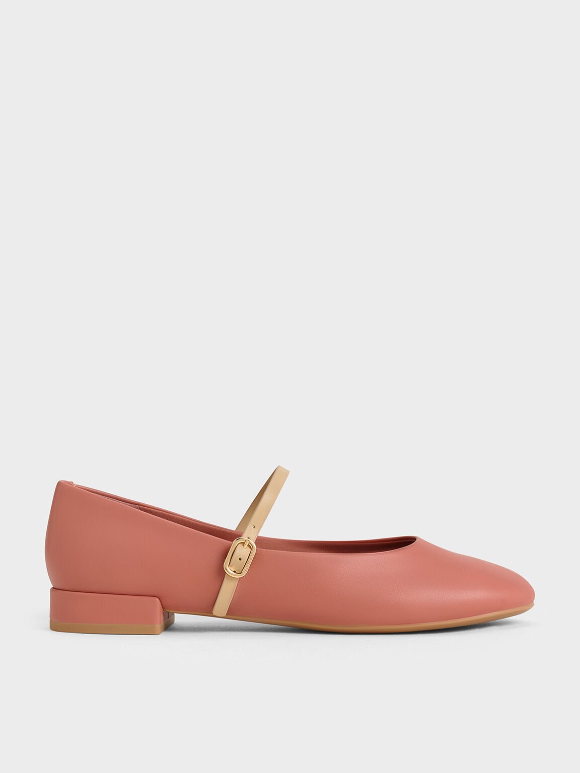Round-Toe Mary Janes, Pink, hi-res