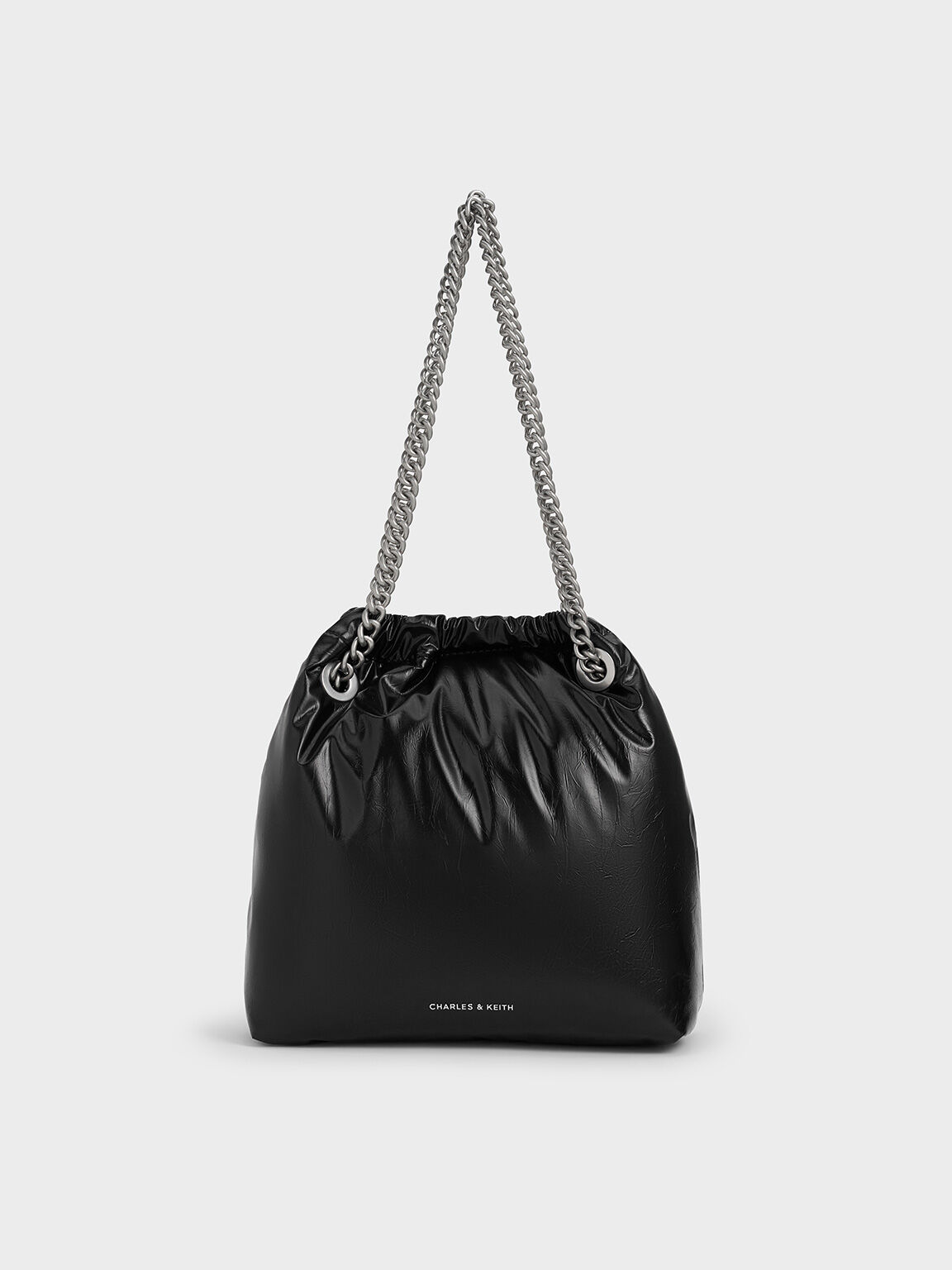 Bolso tote Caia con asa de cadena, Noir, hi-res