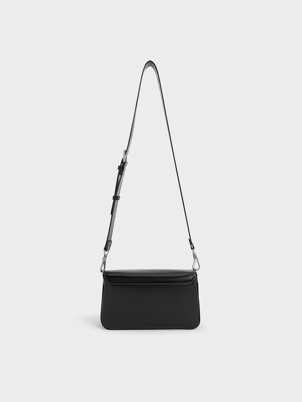 Bolso Caia con solapa delantera, Noir, hi-res