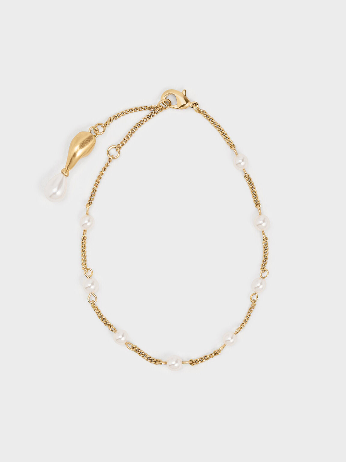Corrine Pearl Bracelet, Brush Gold, hi-res