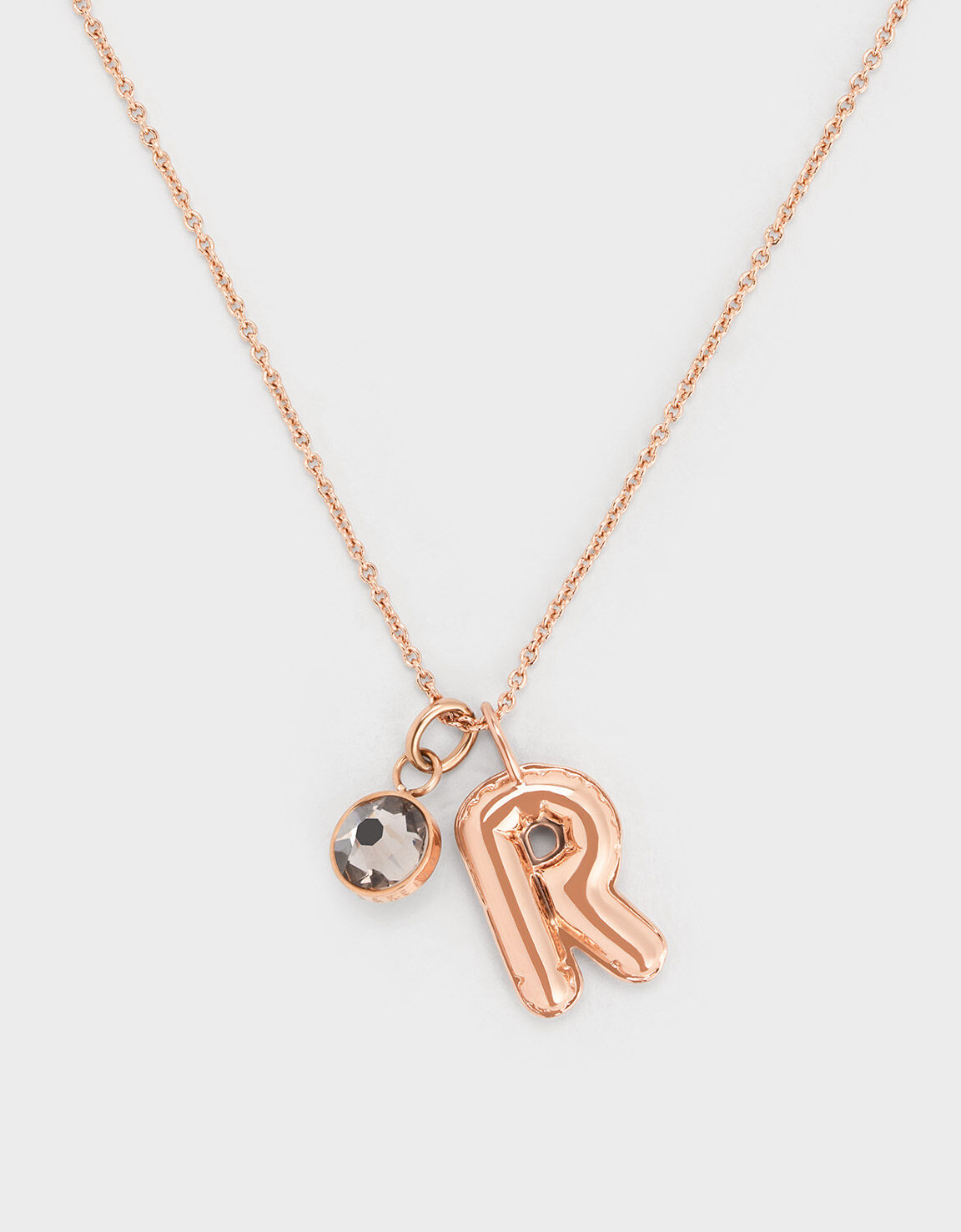 Alphabet 'R' Charm, Rose Gold, hi-res