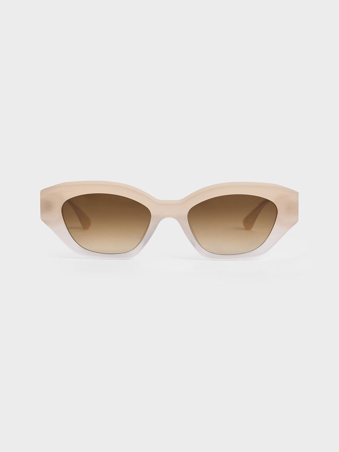 Recycled Acetate Sculptural Cat-Eye Sunglasses, Multi, hi-res