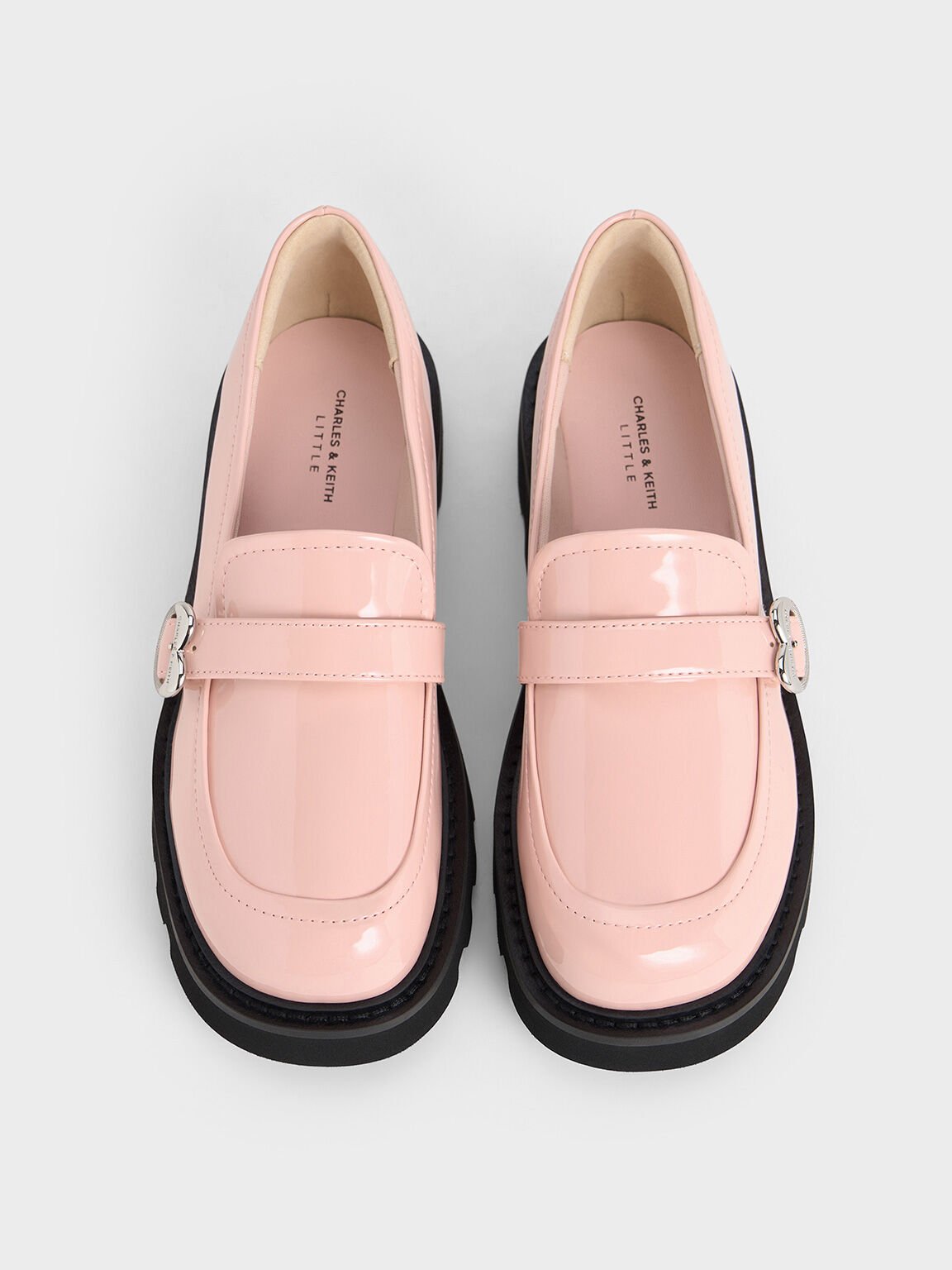 Mocassins vernis à boucle coeur - Enfant, Rose, hi-res