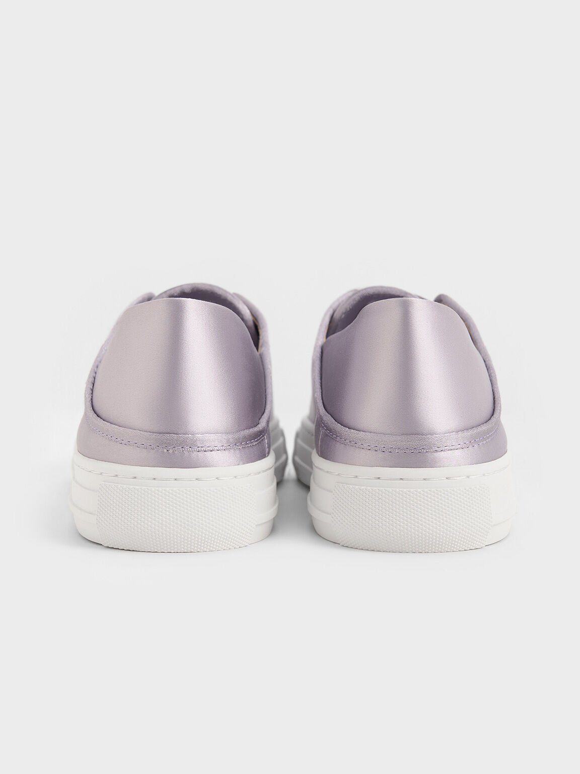 Satin Slip-On Sneakers, Lilac, hi-res