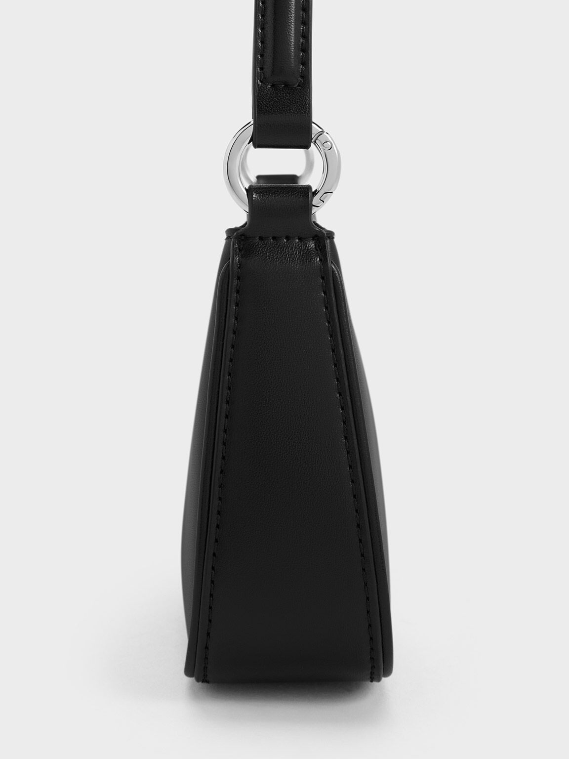 Curved Shoulder Bag - Noir