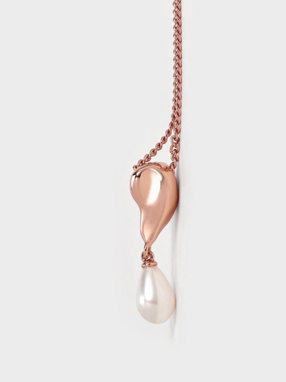 Collier goutte à perle Corrine, Or Rose, hi-res