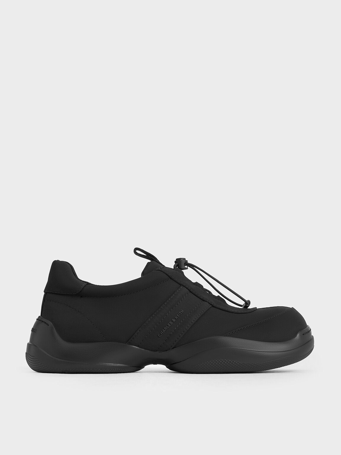 Zapatillas deportivas Casey de plataforma en nylon, Negro texturizado, hi-res