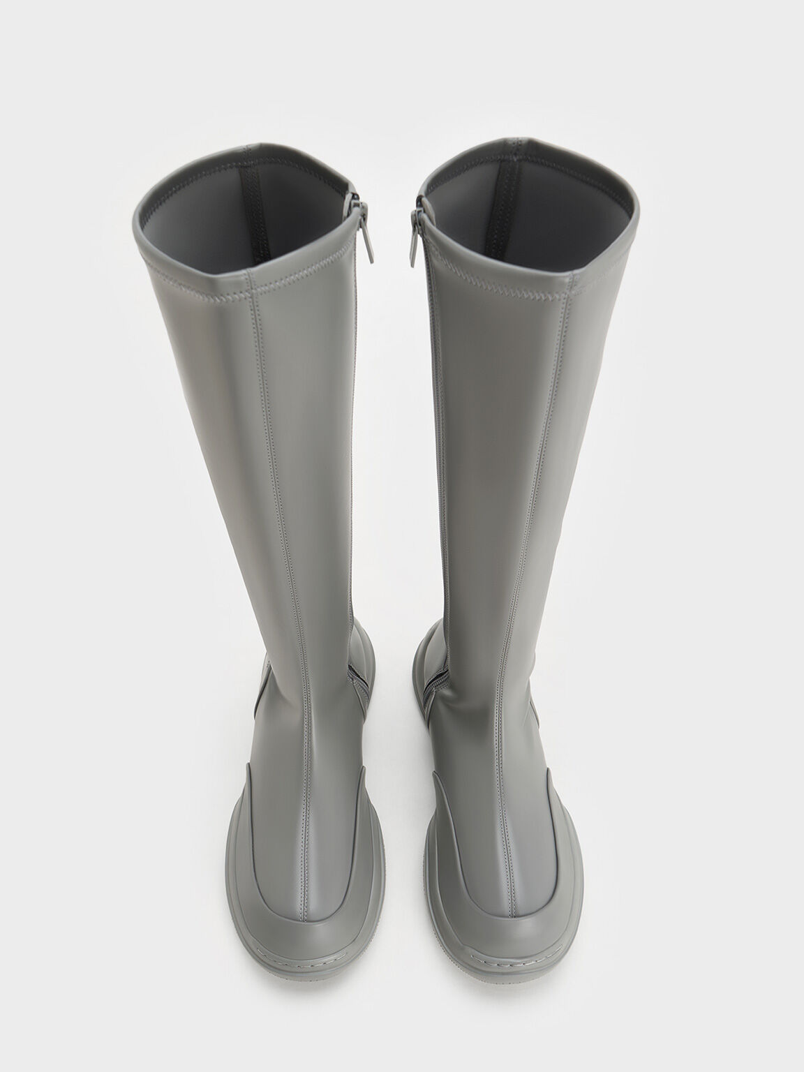 Botas a la rodilla Casey con cremallera lateral, Gris, hi-res