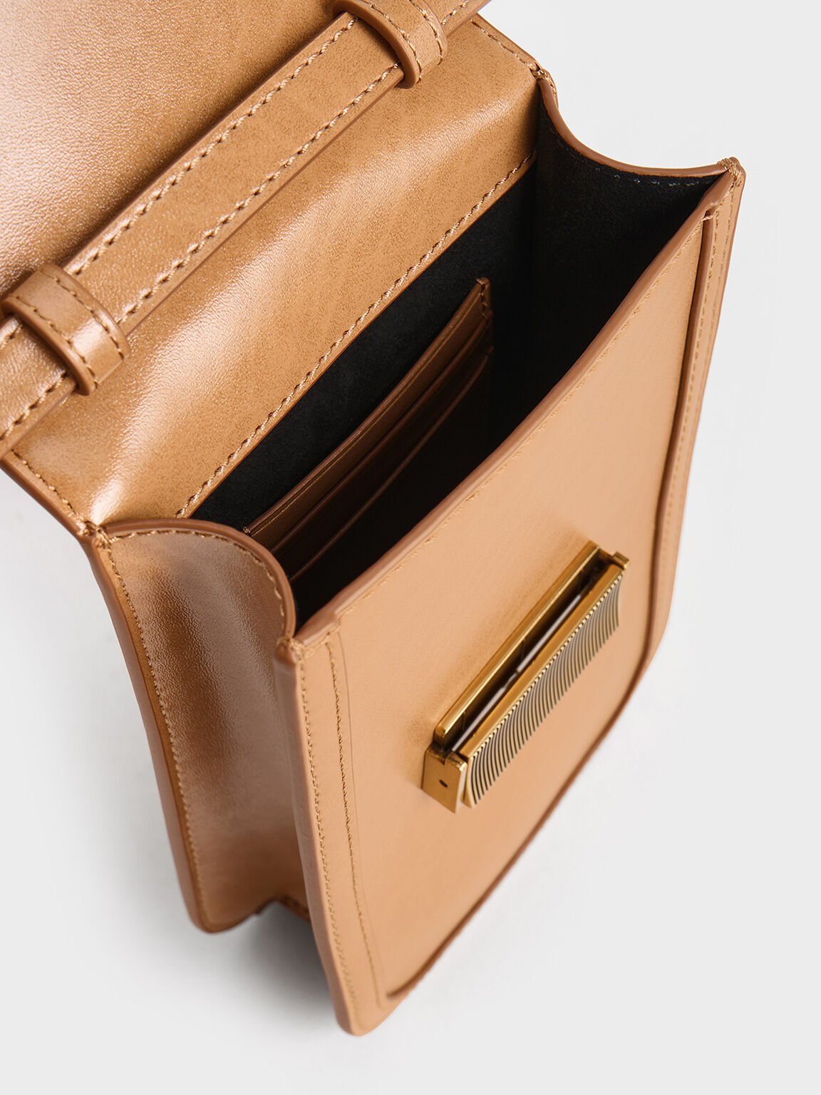 Mini Charlot Elongated Crossbody Bag, Toffee, hi-res