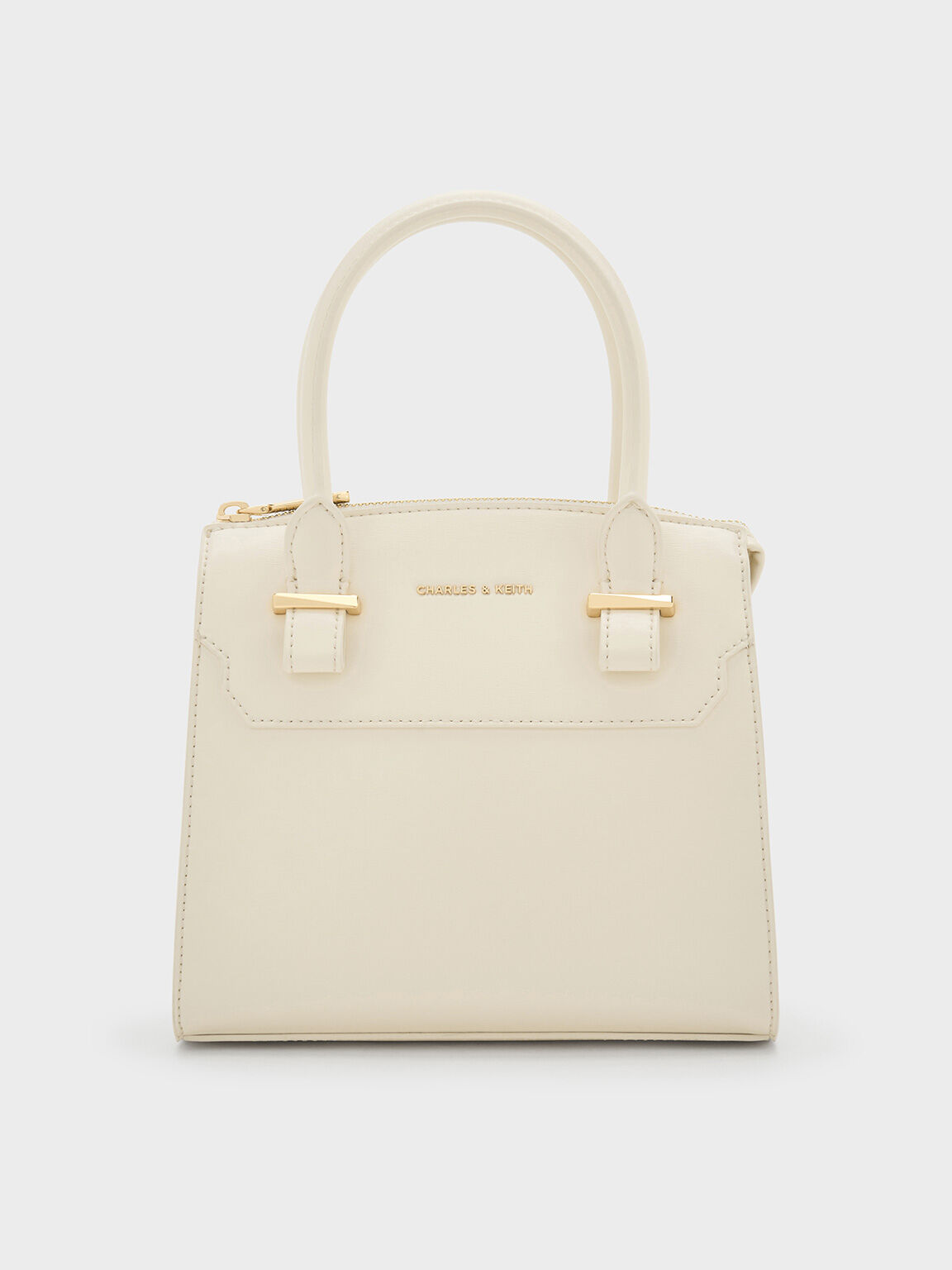 Temmie Structured Tote Bag, Cream, hi-res