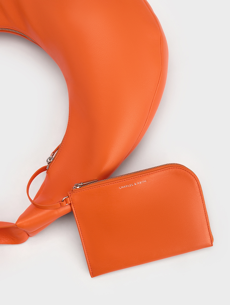 Women’s Toni Knotted Curved Hobo Bag in orange – CHARLES & KEITH