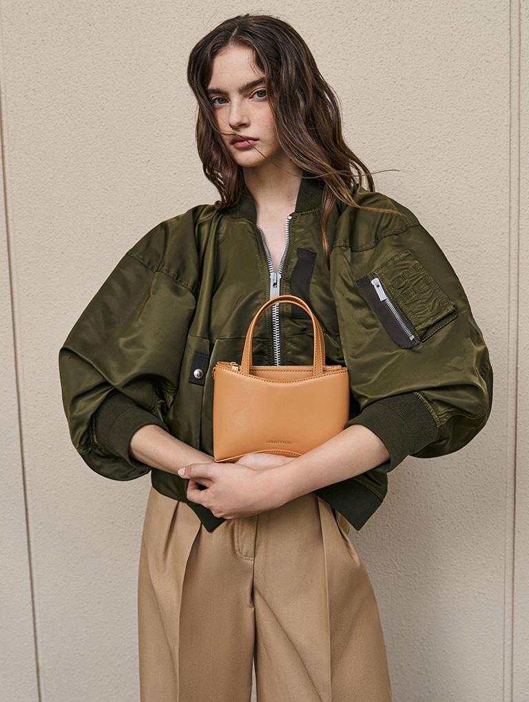 Mini Sybill Tote Bag in toffee – CHARLES & KEITH