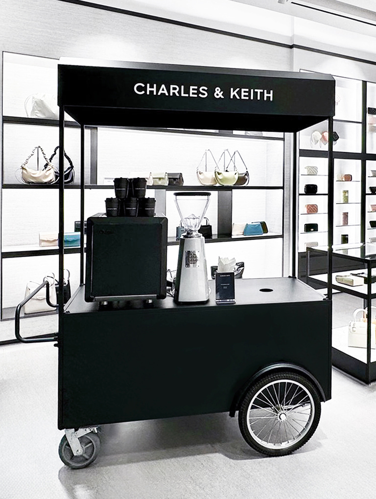 CHARLES & KEITH coffee pushcart