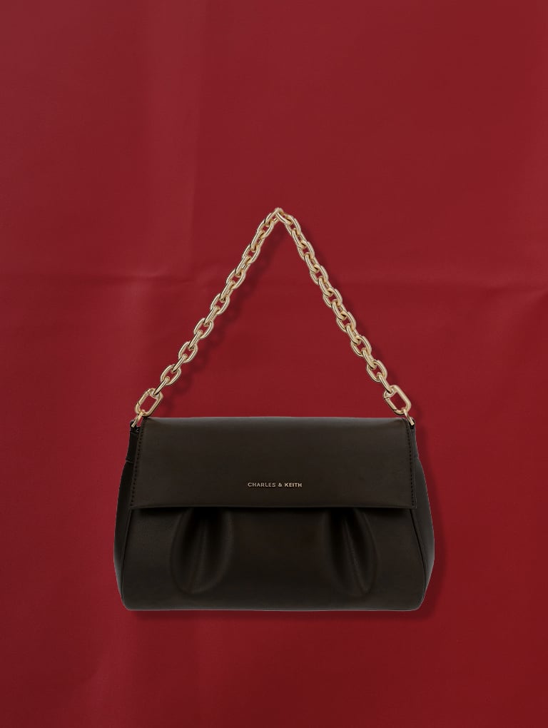 Women’s Calla Front Flap Chain-Handle Bag in dark moss