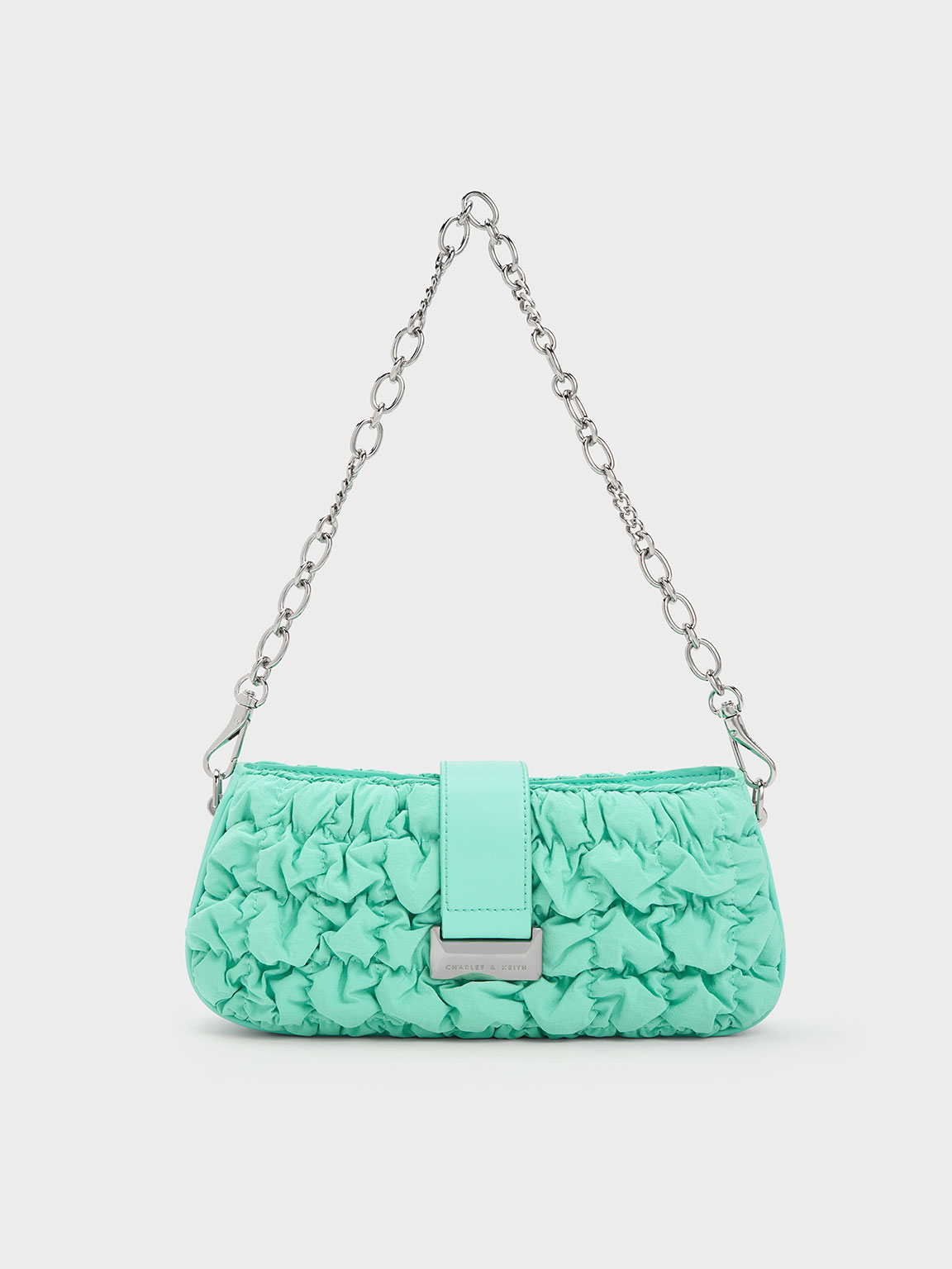 Mint green store clutch bag