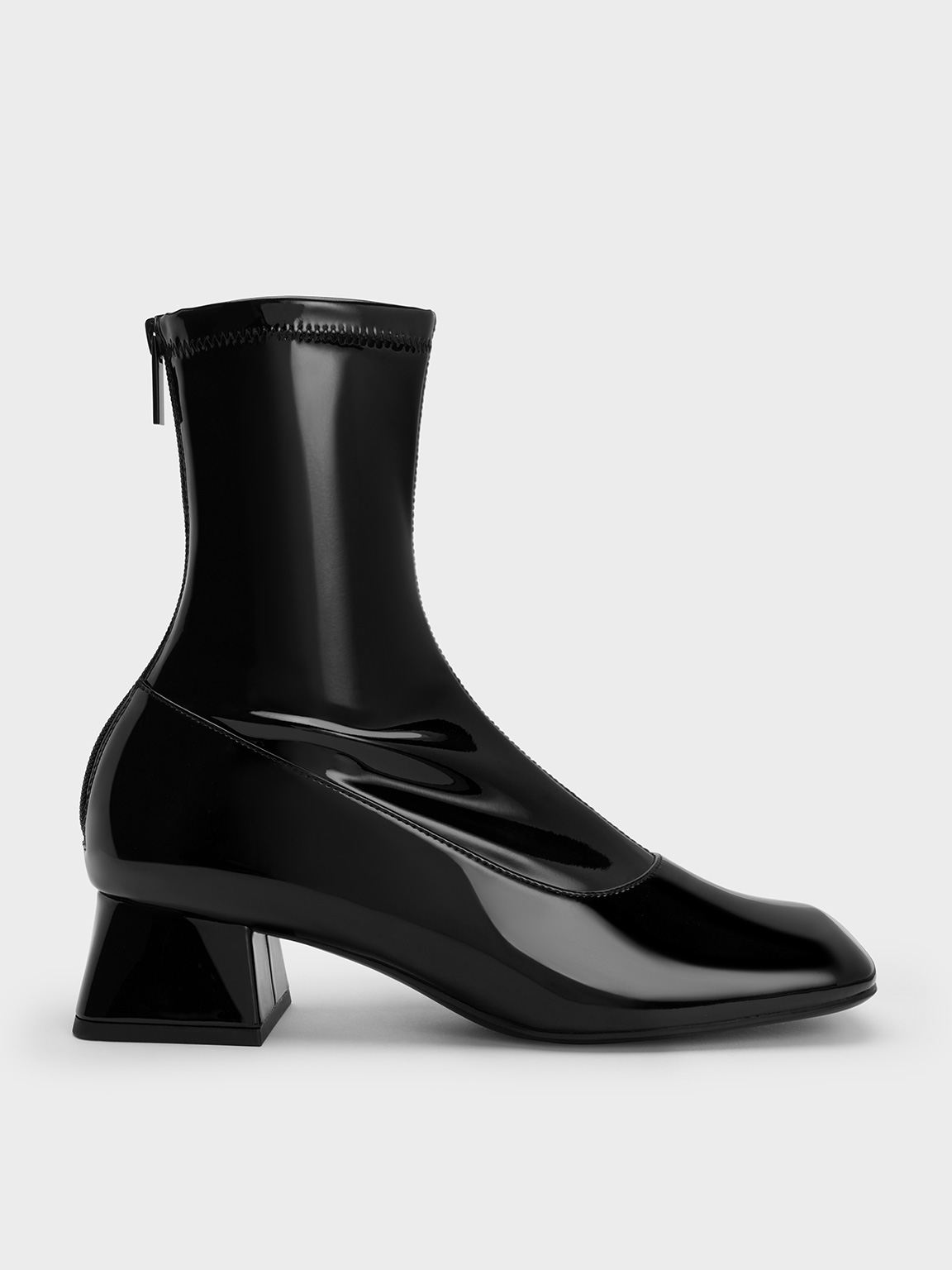 Black silhouette over the knee sock boots in monogram black - 6.5