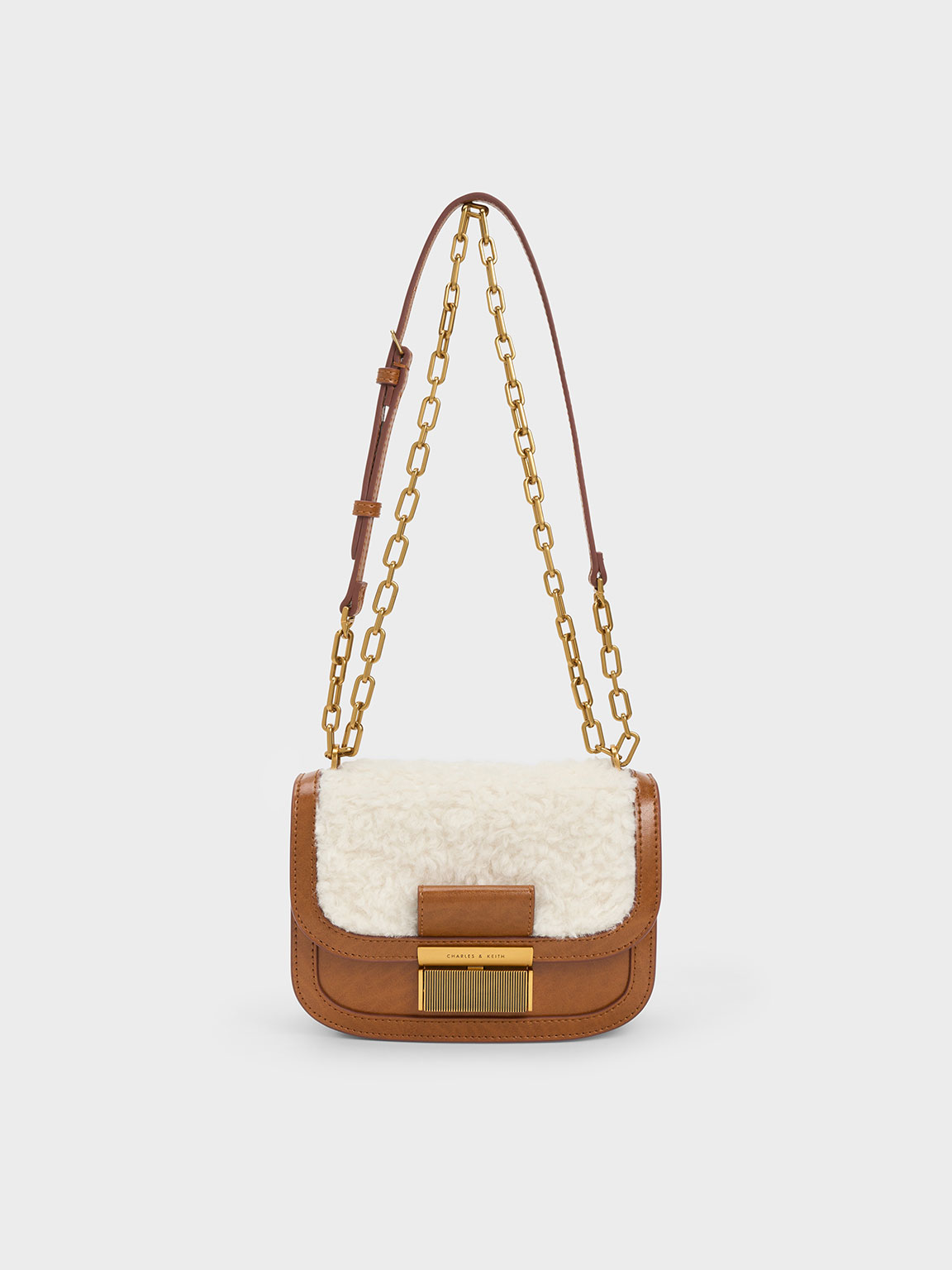 Multicoloured Charlot Furry Chain Strap Bag - CHARLES & KEITH IT