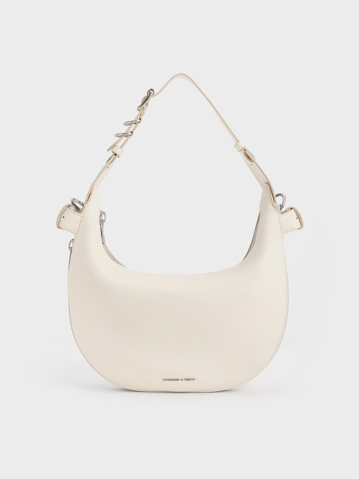 Cream Saskia Crescent Hobo Bag CHARLES KEITH GR