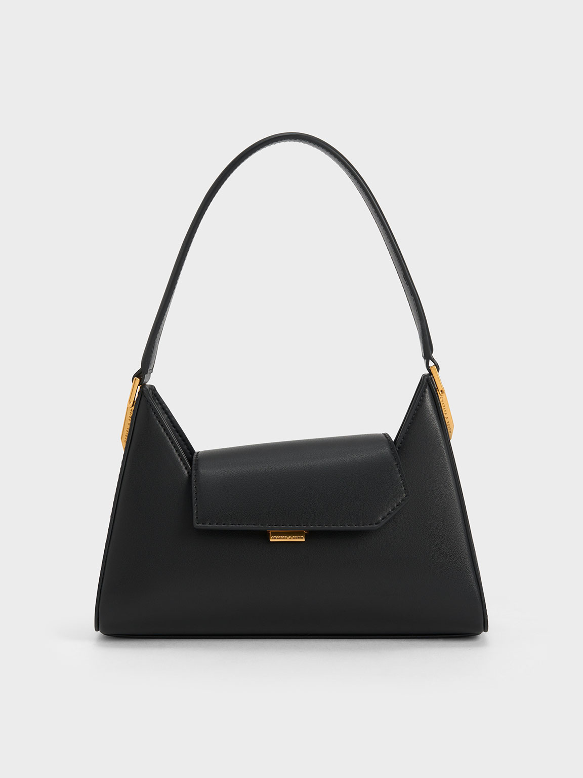 Nasrin Geometric Shoulder Bag - Black