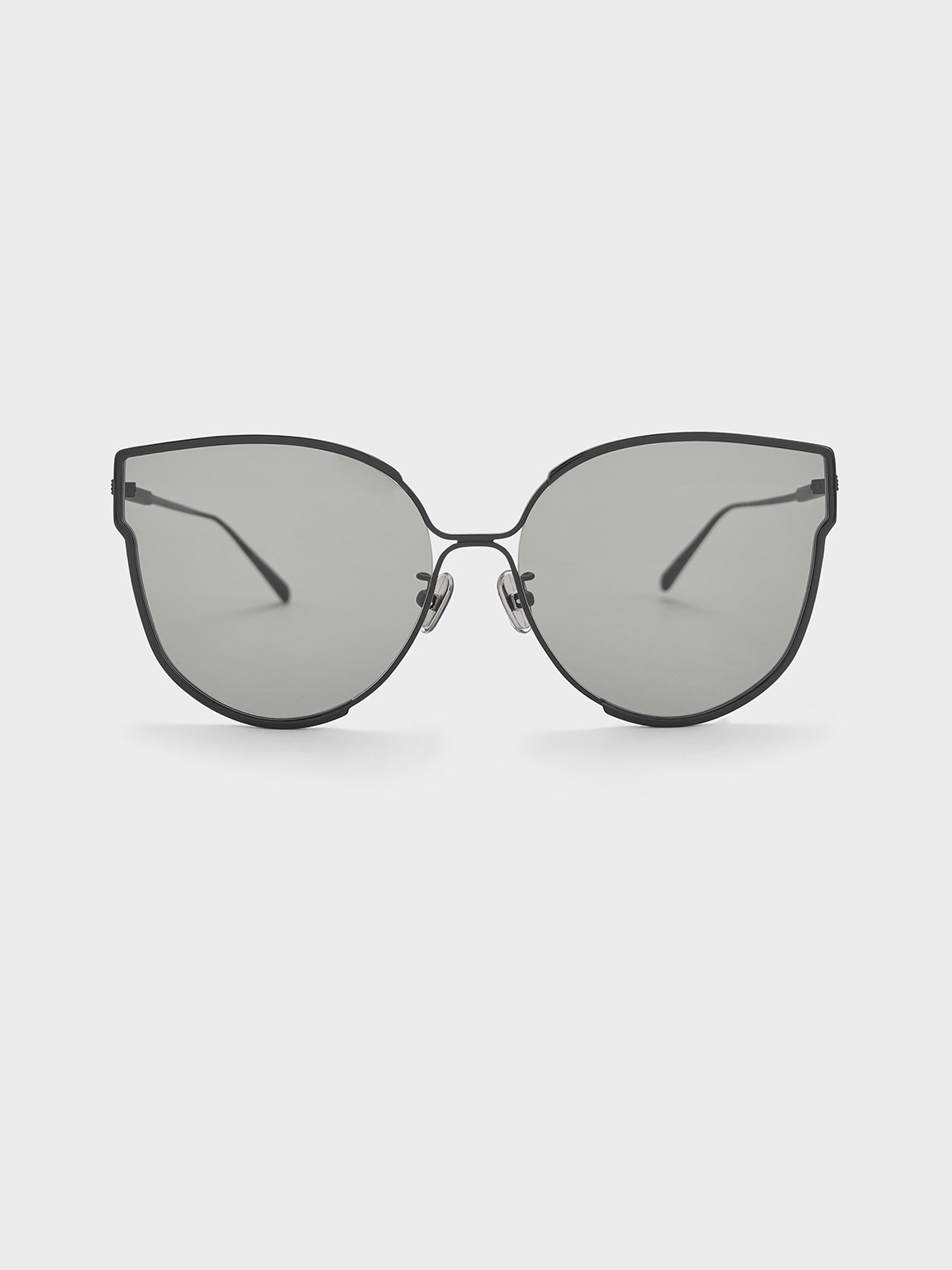 Noir Thin-Rim Butterfly Sunglasses | CHARLES u0026 KEITH