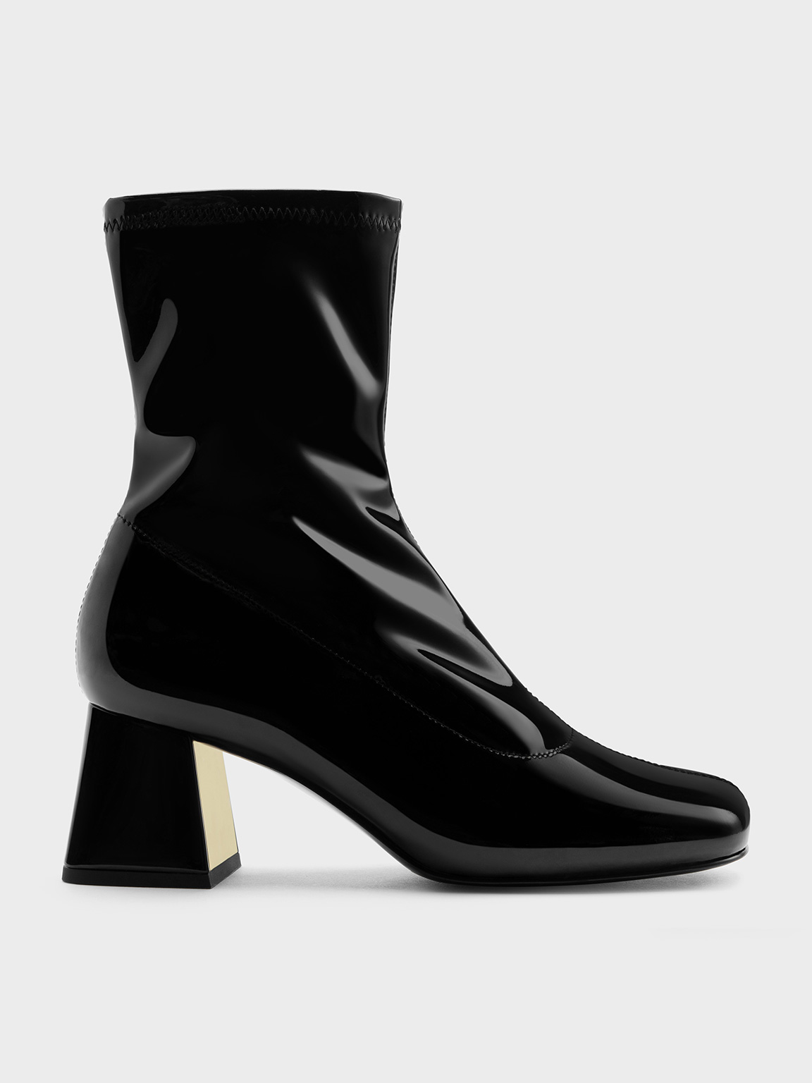 Le Silla Black Patent Leather Boots Titanium Stiletto Heel size 38.5 / 8.5  NEW | eBay