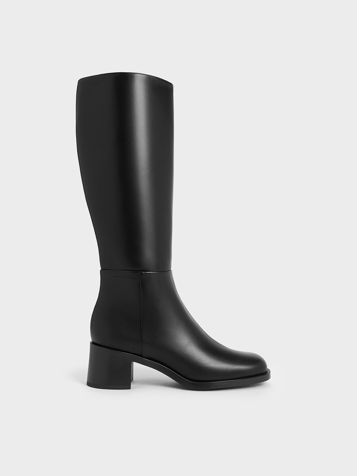 Schwarz Louise Block Heel Knee High Boots CHARLES KEITH DE