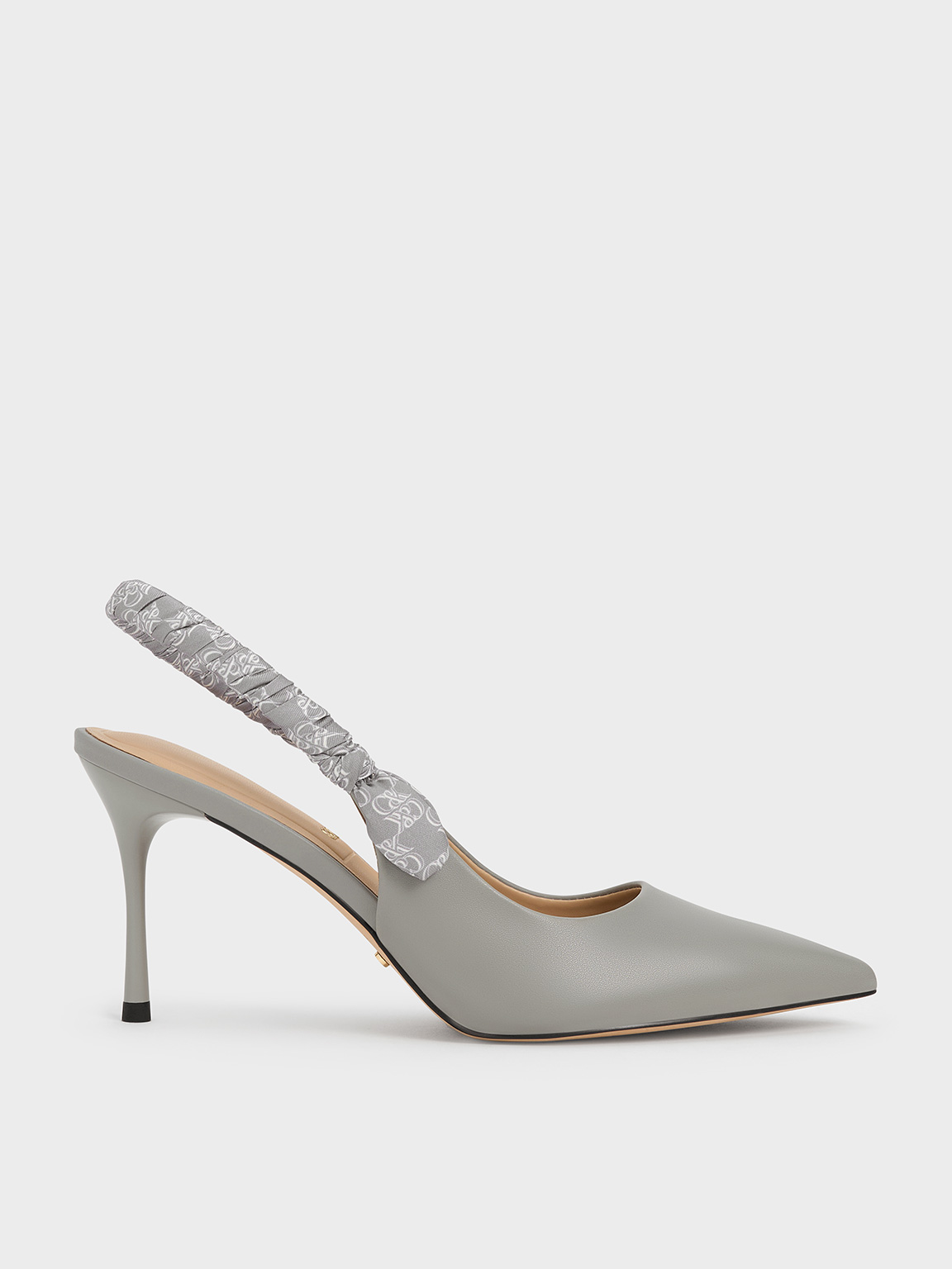 Grey slingback shoes best sale