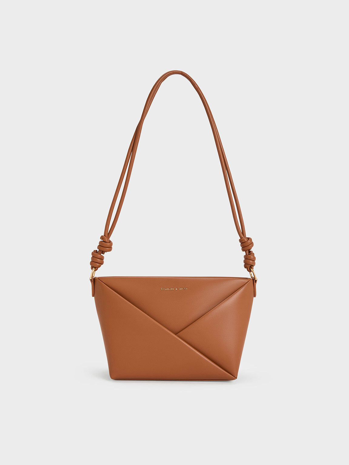 Tan Midori Geometric Crossbody Bag CHARLES KEITH