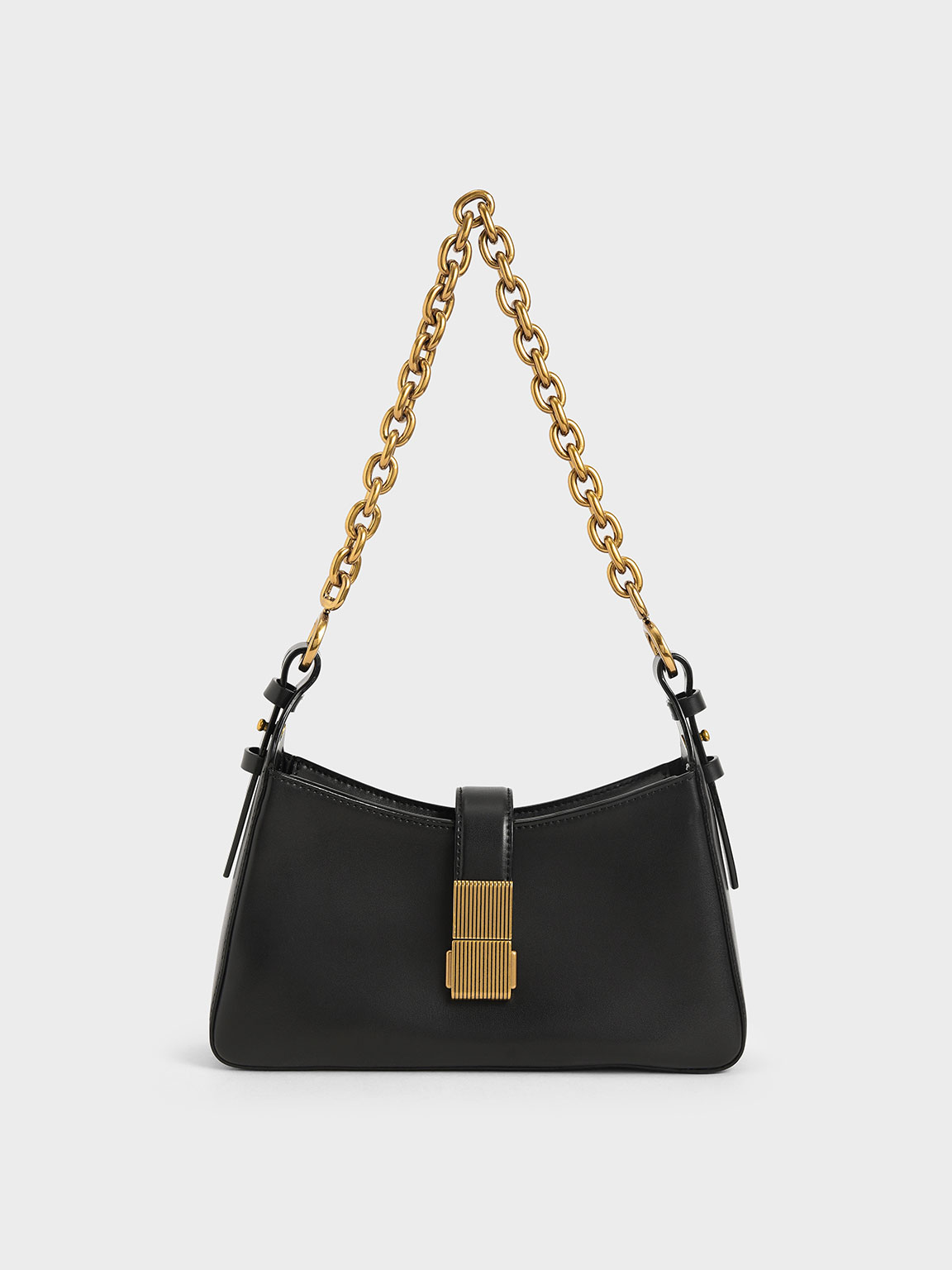 Black Chain Handle Shoulder Bag - CHARLES & KEITH NL