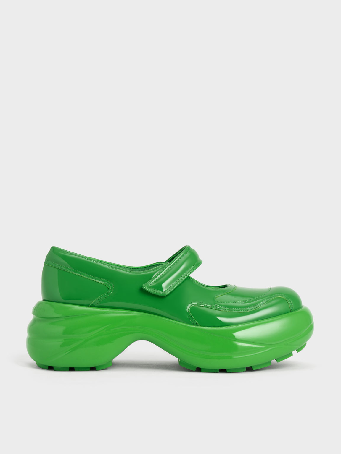 Green Roony Patent Mary Janes - CHARLES & KEITH EU