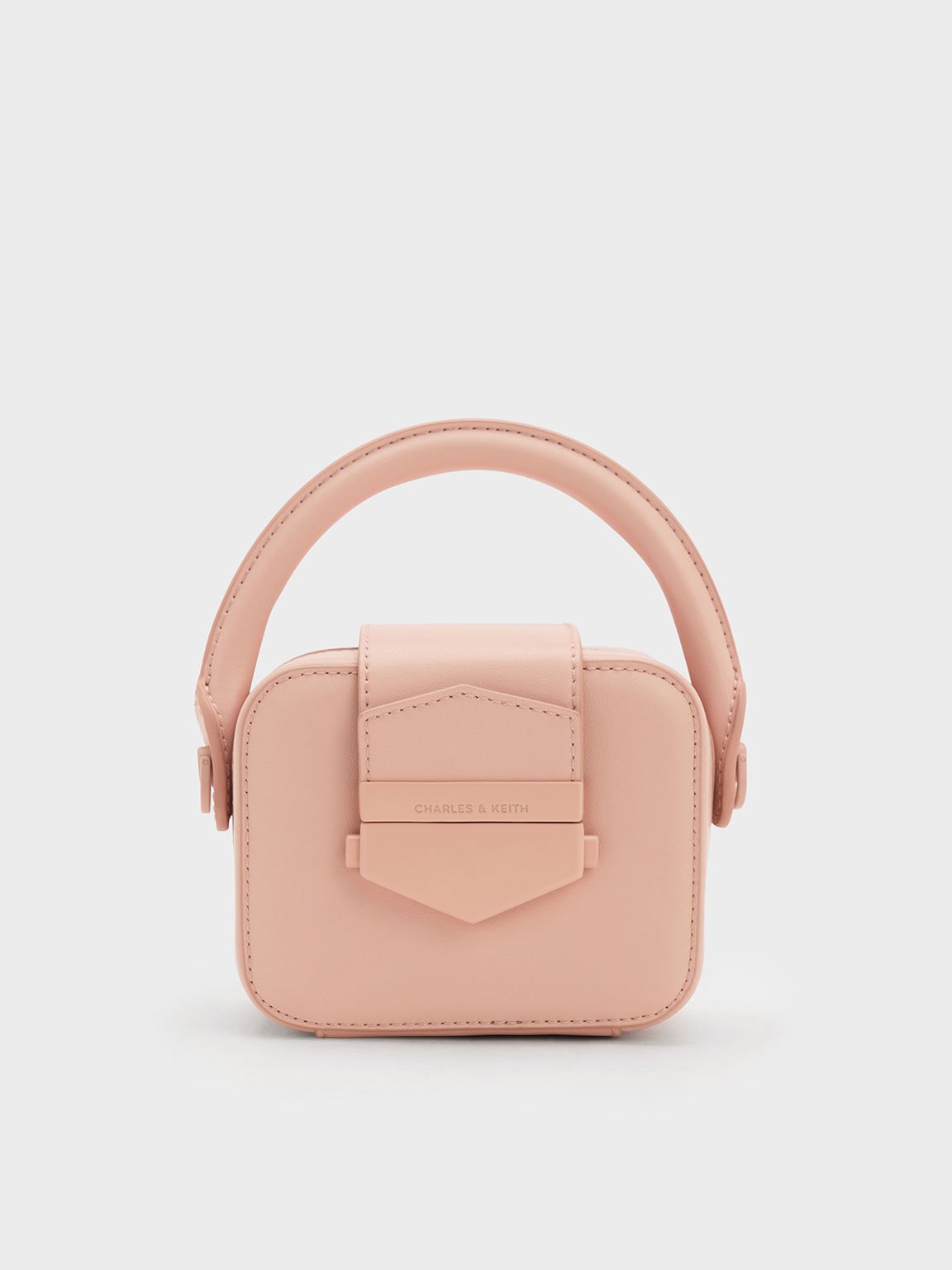 Pink Mini Vertigo Boxy Top Handle Bag CHARLES KEITH