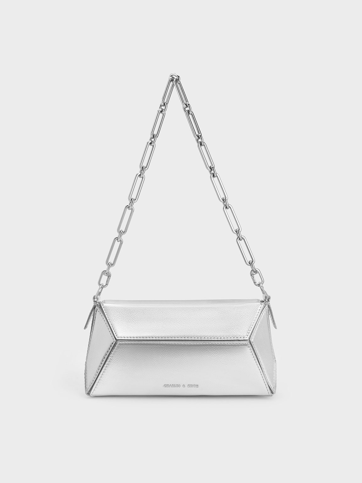 Charles keith discount silver bag